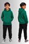 Boy's Hooded 100% Cotton 3-Thread Sweatshirt - 2