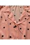 Women's Dot Patterned Front Buttoned Shirt Collared 100% Cotton Milan Pajama Set - 7