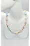 Candy Gold Color Pastel Stone Necklace (43+5 cm)