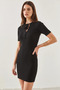 Women's Knitwear Black Dress with Back Detail - 8