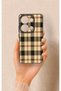 Redmi Note 13 Pro 4g Compatible Cream Plaid Pattern Silicone Case