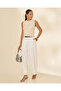 Women Cream Sleeveless Cable Knit Pullover - 5