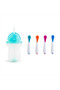 Click-Lock Tip Straw Training Cup, 12 Months+, 296ml, Blue and Heat Indicator Soft Tip Baby Spoons Set of 2