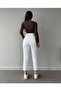 Lora Women's White Mom Jean Pants Momjean - 3