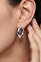 Silver Color Thick Curved Hoop Earrings - 2