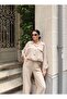 Tencel Fabric Gold Buttoned Bat Sleeve Suit - 2