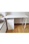 Deal fashionhome Modern Design Computer Desk Simple Rectangular Writing Study Table with Storage Drawers Workstation Table for Bedroom Home Office 120x48x73 cm - 3