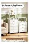 Deal Forthcan White Nightstand with 4 Fabric Drawers & 2-Tier Shelf, Small Bedside Table Storage Organizer with Steel Frame & Wood Top, End Table for Bedroom, Nursery, Closet & Hallway - 6