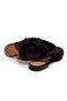 Brown Laceless Genuine Suede Leather Men's Half Shoes - 3