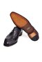 Black Color Lace-Up Genuine Leather Men's Shoes - 3