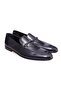 Black Color Laceless Genuine Leather Leather Sole Men's Shoes