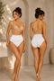 Women's High Waist Stretchy White Panties