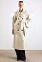 Oversize Low Sleeve Double Breasted Coat Beige Melange 3173 - 2
