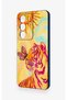 Realme C75 Compatible Sun Tiger Patterned Silicone Case - 4