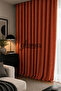 Tile Linen Background Curtain, Flat Stitching, No Pleats, Extrafoam, Ready to Use, Single Panel with Gathered Cornice - 3