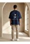 Oversize Camel and Desert Themed Graphic Printed Crew Neck Short Sleeve T-Shirt