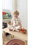 Dlş 6070 Boy's 100% Cotton White Teddy Bear Combed Cotton Buttoned Pajama Set