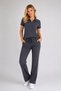 Women's Smoked Striped Polo Collar Modal Pique Double Sportswear Set Pants