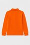 Girls & Boys Unisex Orange 100% Cotton Polo Collar Long Sleeve 2-Piece T-Shirt - 3