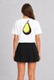 Digital Pear Shape Graphic Print T-Shirt - White - 4