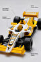 Formula Car 1:24 Scale Die-Cast Racing Model for Kids Ages 3+ – Yellow & White Open-Wheel Race Car Toy with Detailed Graphics, Rolling Wheels & Display Box - 2