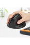 Mouse wireless 2.4G vertical pentru computer SILENT negru - 3