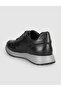 Black Men's Genuine Leather Sneaker Shoes - 5