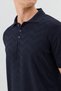 Zigzag Patterned Polo Collar Knitwear Men's T-Shirt - 3