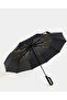 Black Tri-Fold Auto Open And Close Umbrella - 2