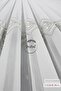 1-3 Regular Pleated Modern Silver Diamond Patterned Leyla Tulle Curtain - 6