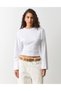 Fitted Long Sleeve Crew Neck Basic Blouse G9619 - 2