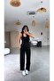 Black Ribbed Globlu Athlete Comfortable Tracksuit Set