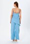 Brode Fabric Suit with Straps and Pants - 6