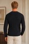 Men's Round Neck Long Sleeve Hair Braided Timeless Classic Casual Black Knitwear Sweater - 3