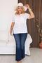 Plus Size Embroidered Linen Shirt - 3