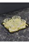 5-Piece Gold Belora Glass Bowl Set – Crystal Patterned Ice Cream and Dessert Bowl with Square Tray - 3