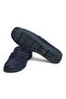 Dark Blue Coco Suede Dark Blue Color Laceless Genuine Leather Men's Shoes - 3