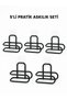 Black Metal Wc Paper Holder Adhesive Toilet Paper Roll Holder 5 Piece Advantageous Set