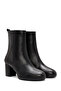 Women's Black Zippered Thick Heeled Leather Boots Wf410011Dv - 2