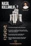Inox 4-Piece Oil Dispenser, Vinegar Dispenser, Salt Dispenser, Pepper Dispenser Set with Stand, Industrial Glass Salad Dressing Dispenser Set, Stainless Steel 723489 - 2