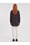 Double Pocket Hakim Collar Blouse Dark Brown - 4