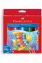 Faber-castell cardboard box watercolor pencil, 24 colors, water soluble, with brush and pen gift, creativity promoting paint pen