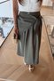 Waist Belted Scarf Skirt - 3