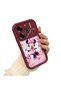 Tecno Pova 6 Compatible Case Camera Protector Minnie Pattern Burgundy Lover Couple Silicone Phone Case - 2