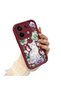 Poco X6 5g Compatible Case Camera Protective Case with Cat Design Burgundy Lover Couple Silicone Phone Case - 2