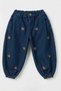 La Ciel Paris Girls' Bear Embroidered Balloon Denim Trousers - 2