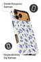 iPhone 14 Pro Max Blue Doodle Double Layer Full Covering Printing Glossy Protect Phone Case - 4