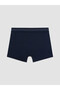 Navy Blue Cotton Flexible Men's Boxer Briefs 3-Pack - 5