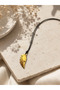 Minimal Choker Adjustable Necklace with Steel Wing Figure - 2