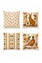 Rabbit and Dog Patterned 4-Piece Throw Pillow Cover Set - 3